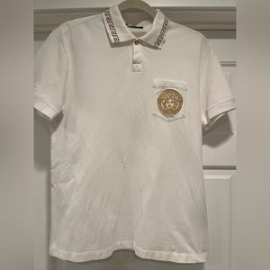 Versace polo.only a small hole in front